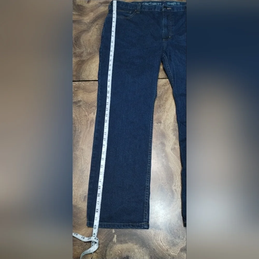 Carhartt Men's Dark Blue Straight Fit Jeans (40X30)